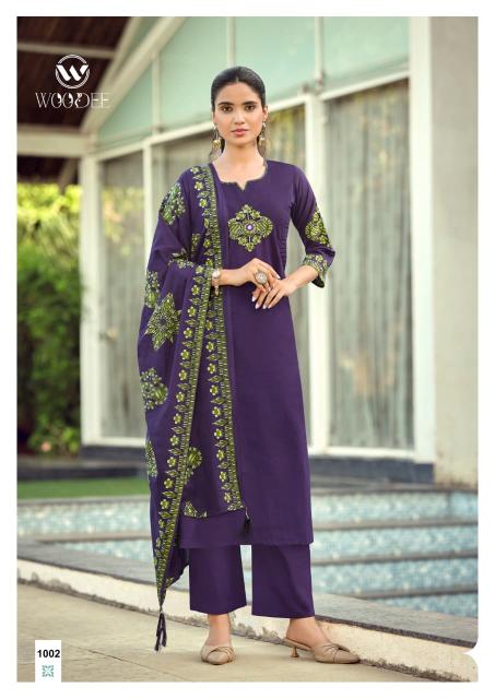 Woodee haseen 3pcs wholesale kurti shop